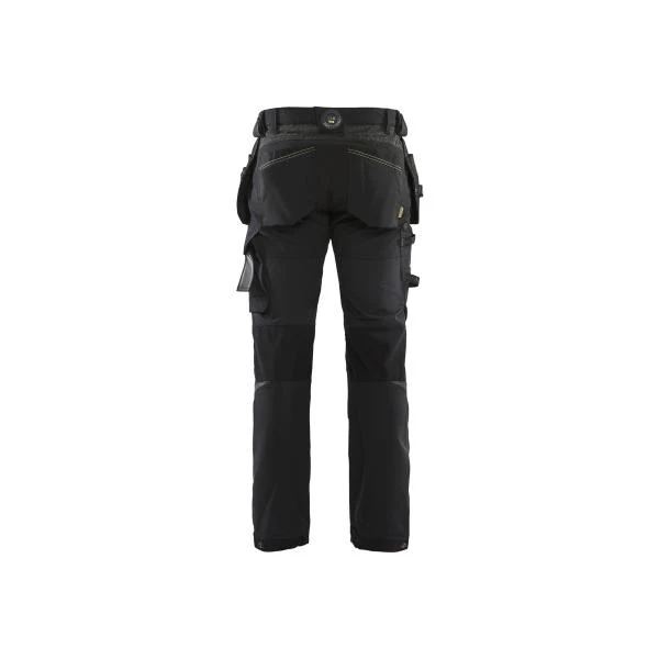 Blaklader 1522 Black/Yellow Hi-Viz Craftsman Trousers 4-way Stretch - Image 2