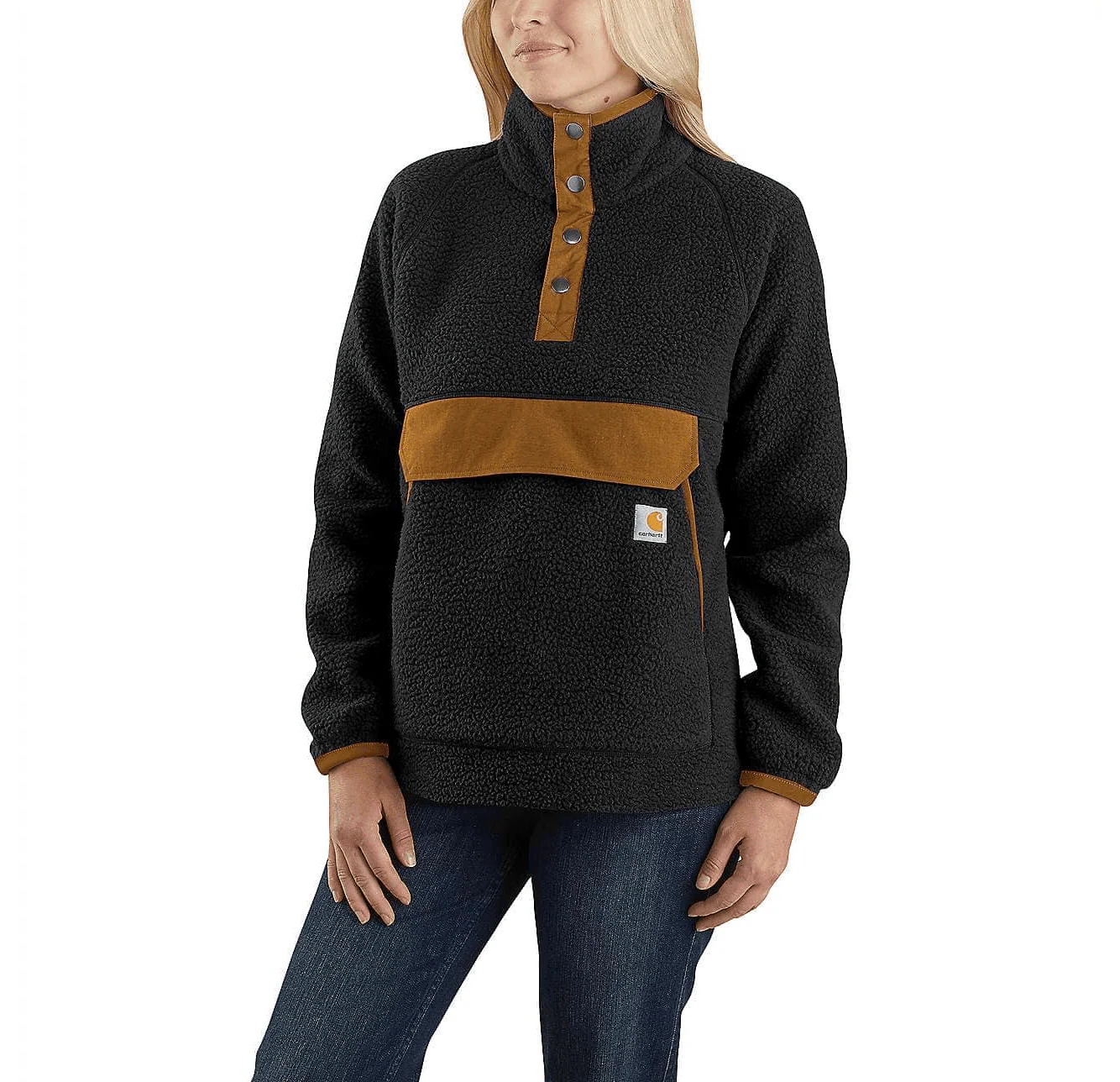 Carhartt Womens Relaxed Fit Fleece Pullover Black