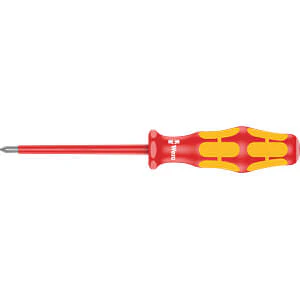 Wera Tools Kraftform Plus VDE 162i PH VDE Insulated Screwdriver for Phillips Screws, 1 x 80 mm