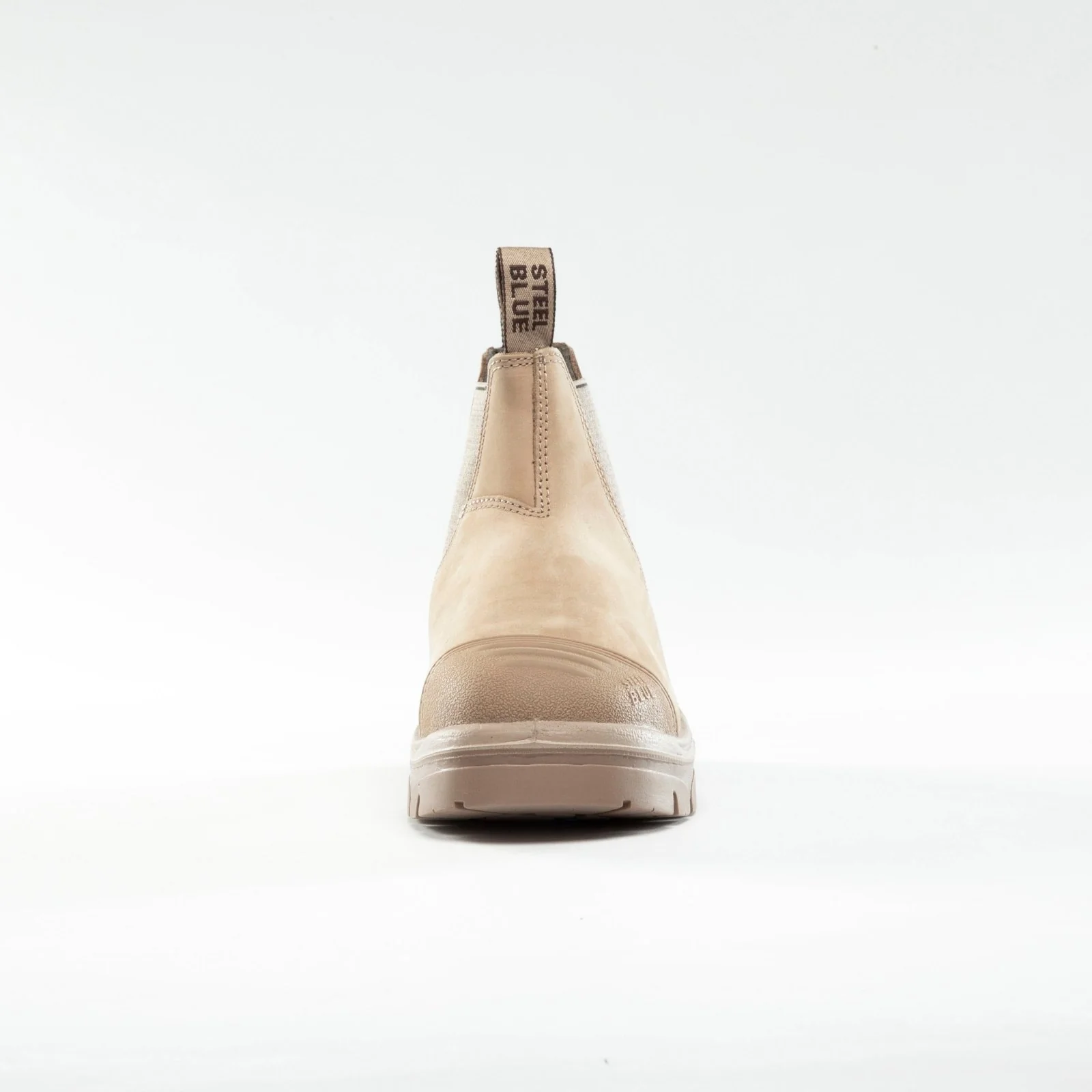 Steel Blue Hobart Slip On Scuff Boots Sand - Image 7