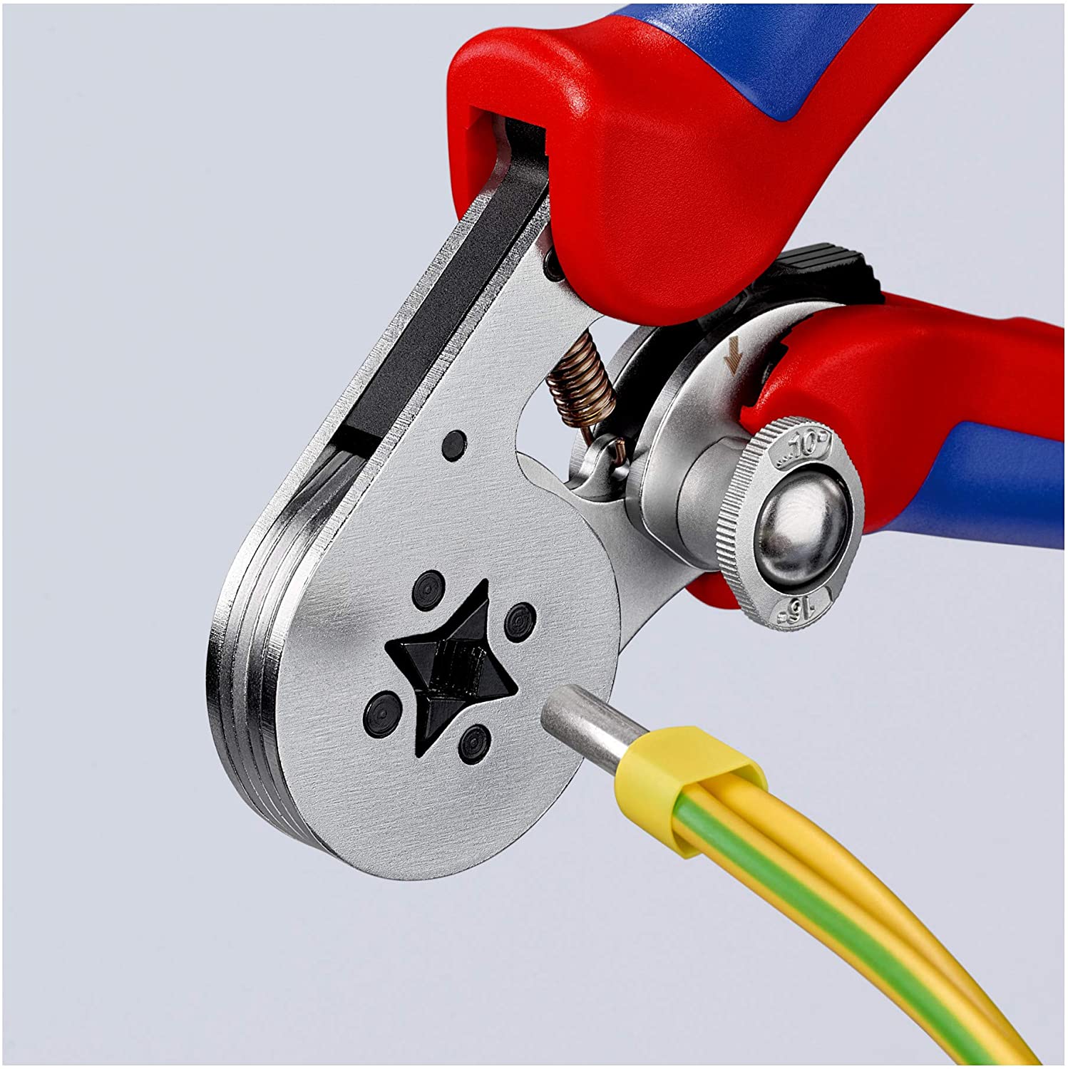 KNIPEX Self-Adjusting Crimping Pliers for wire ferrules with lateral access (180 mm)- 97 55 04 - Image 4