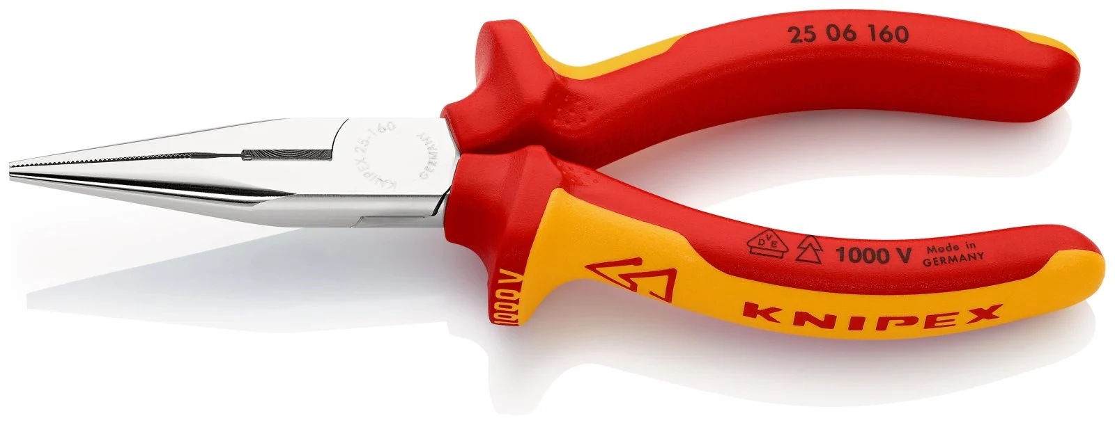 KNIPEX Cutting Snipe Nose Side Pliers 160mm - 25 06 160