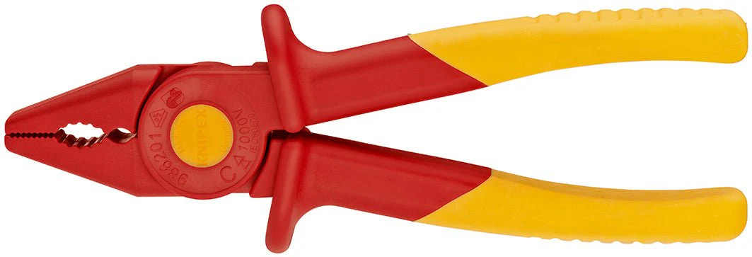 KNIPEX Flat Nose Plastic Pliers insulating 1000V-insulated 180mm - 98 62 01
