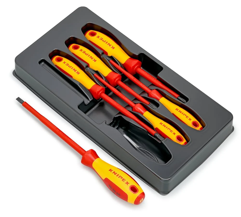 KNIPEX 00 20 12 V01 6 Piece VDE Slotted & Phillips Screwdriver Set - Image 2