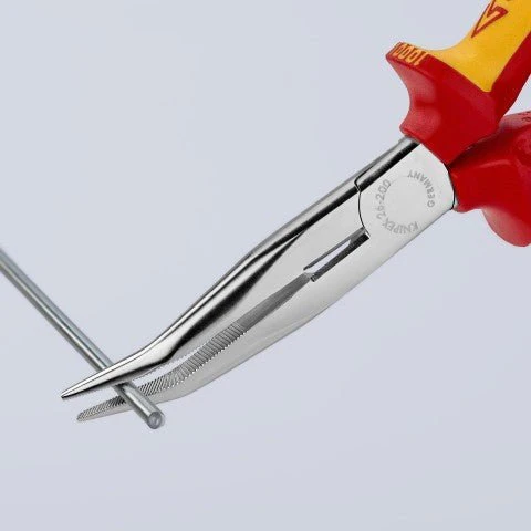KNIPEX 8" Long Nose 40° Angled Pliers with Cutter-1000V Insulated 26 26 200 - Image 2