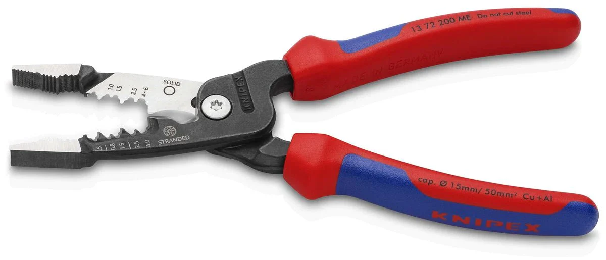 KNIPEX 13 72 200 ME Metric Wire Stripper With Multi-Component Grips 200mm - Image 2