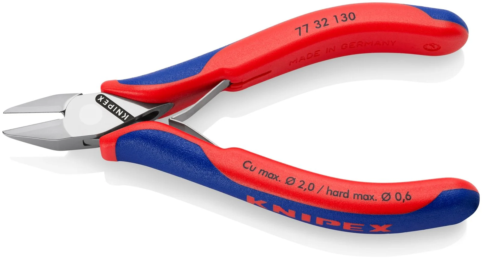 KNIPEX 77 32 130 Electronics Diagonal Cutter with multi-component grips 130 mm - Image 2