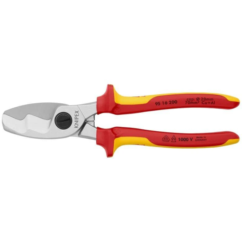 KNIPEX 8" Cable Cutters 1000V Insulated - 95 16 200