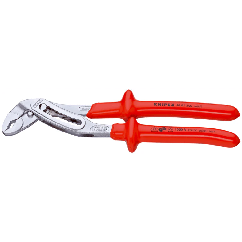 KNIPEX Alligator® Water Pump Pliers with dipped insulation, VDE-tested chrome-plated 300 mm 2" / 46 mm