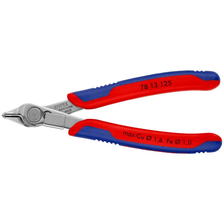 KNIPEX Electronic Super Knips® with multi-component grips polished 125 mm cutting edges without bevel