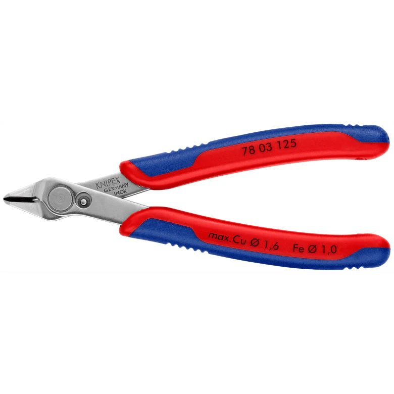 KNIPEX Electronic Super Knips® with multi-component grips polished 125 mm cutting edges without bevel