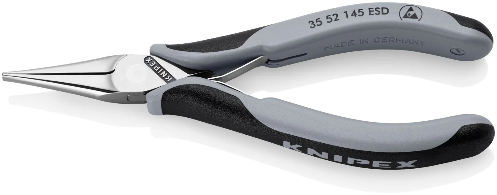 KNIPEX Electronics Pliers ESD with multi-component grips mirror polished 145 mm 35 52 145 ESD