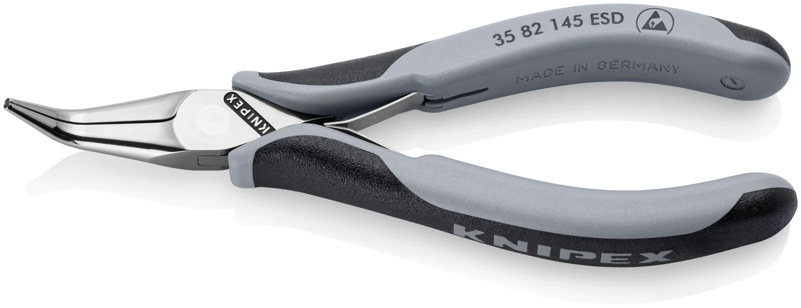 KNIPEX Electronics Pliers ESD with multi-component grips mirror polished 145 mm 35 82 145 ESD