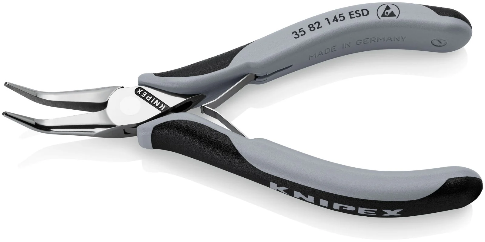 KNIPEX Electronics Pliers ESD with multi-component grips mirror polished 145 mm 35 82 145 ESD - Image 2