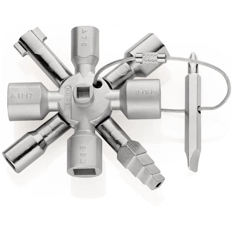 KNIPEX TwinKey® Control Cabinet Key For all standard cabinets and shut-off systems - 00 11 01