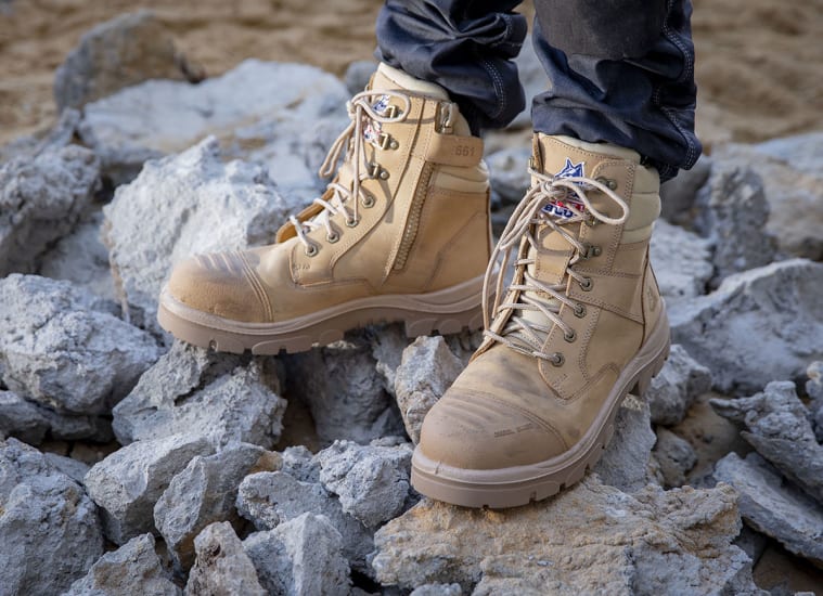 Steel Blue Southern Cross Zip Safety Boots Scuff Cap - Image 9