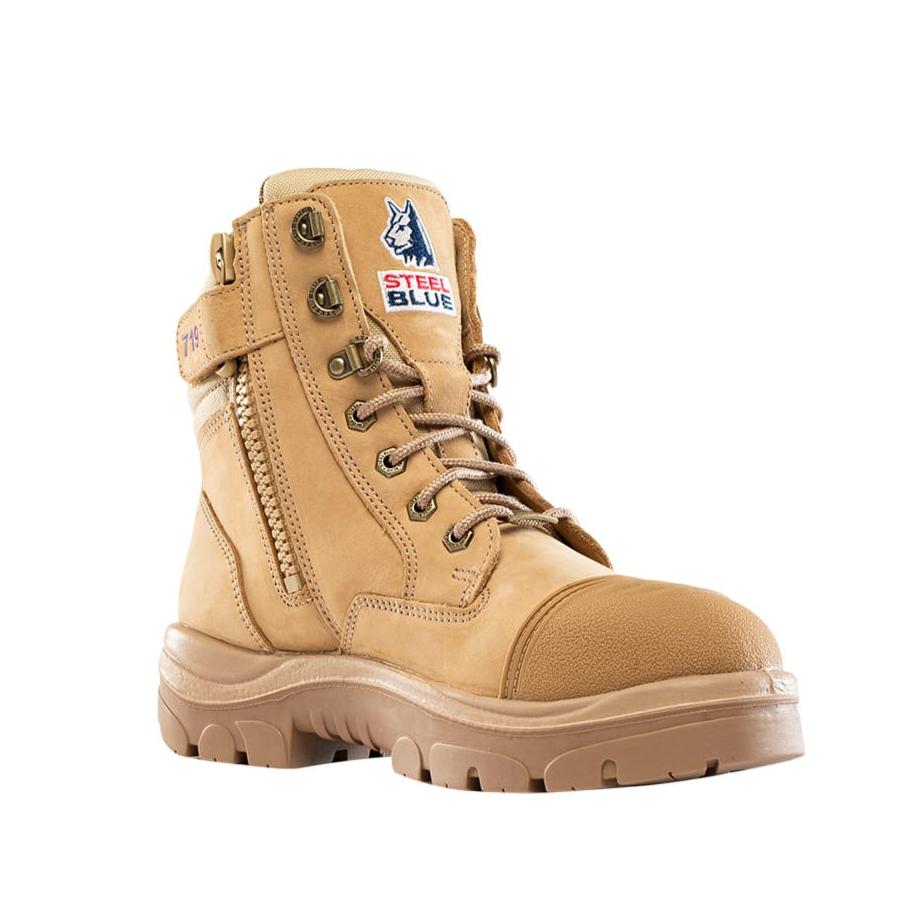 Steel Blue Southern Cross Zip Safety Boots Scuff Cap WOMENS