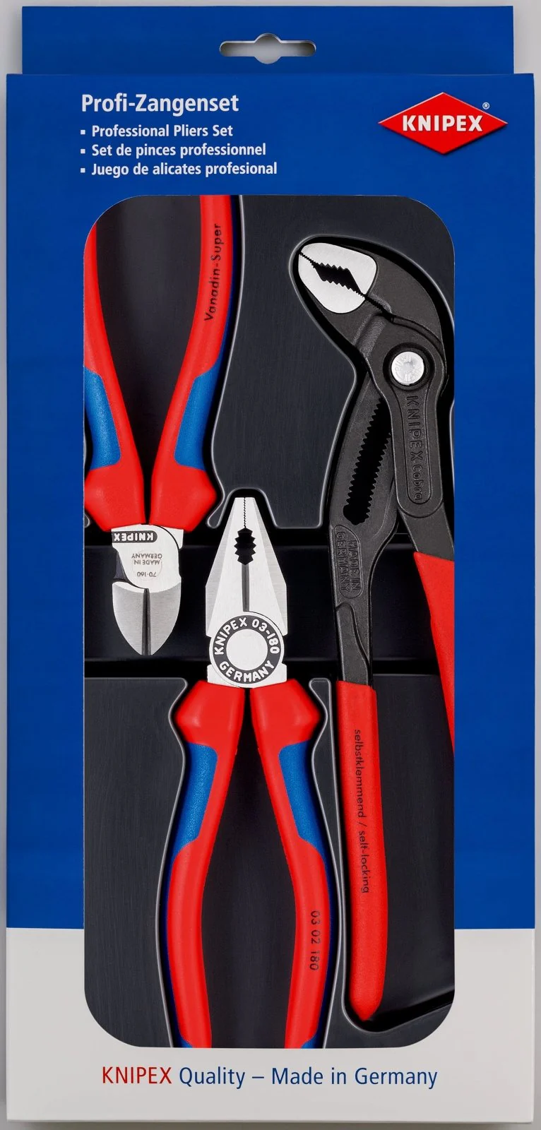 KNIPEX 3 Piece Plier Set - 00 20 09 V01