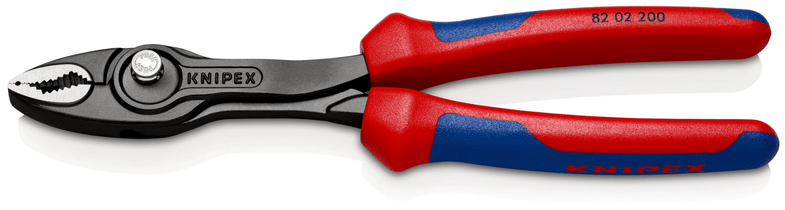 KNIPEX TwinGrip Slip Joint Pliers 8-Inch - 82 02 200