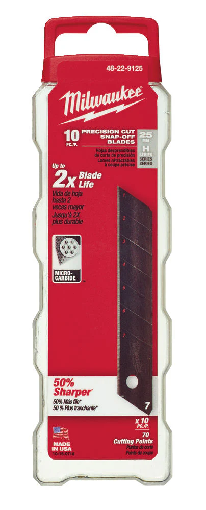Milwaukee Universal Blade Snap blade 25mm 48229125 -10pc