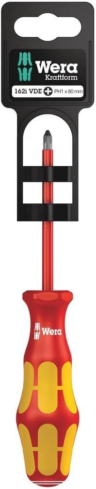 Wera Tools 05100011001 1 x 80 mm "162i PH VDE" Insulated Screwdriver for Phillips Screws