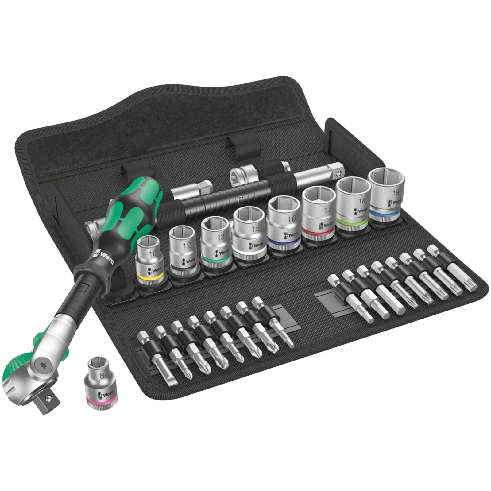 Wera 8100Sb6 Socket Set 3/8" Drive Metric Zyklop Speed