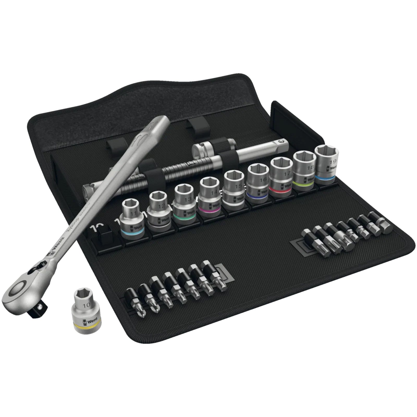 Wera 8100Sc8 Socket Set 1/2" Drive Metric Zyklop Metal Switch