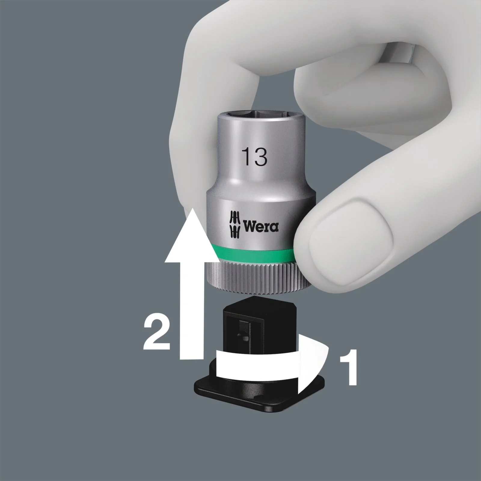 Wera Tools 05003880001 Belt A 1 Zyklop socket set with holding function, 1/4" drive, 10 pieces - Image 7