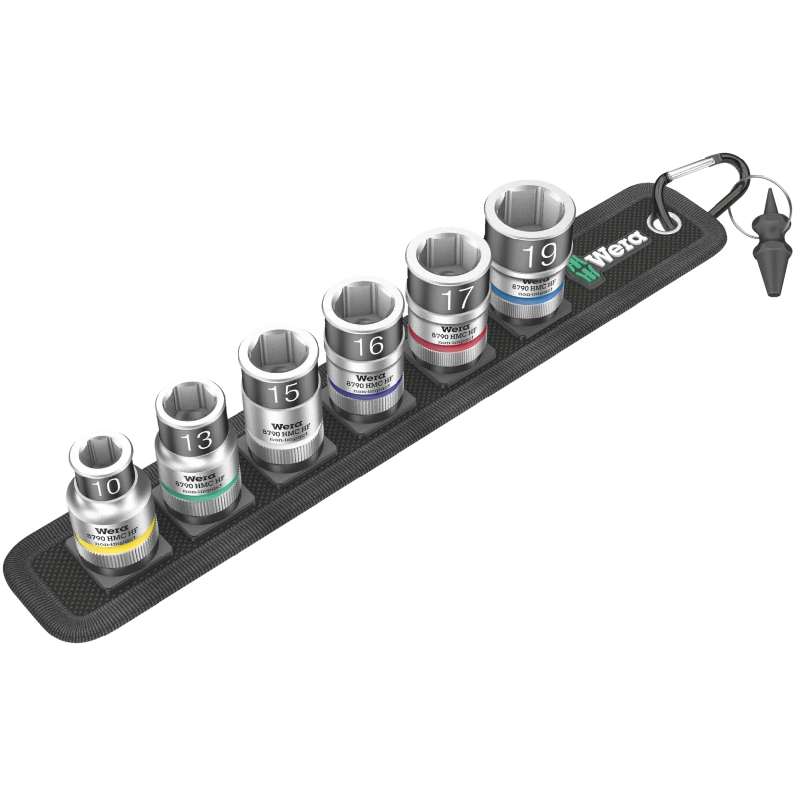 Wera Belt C 1 Bolt Holding Socket Set 1/2" Metric Zyklop 7Pc