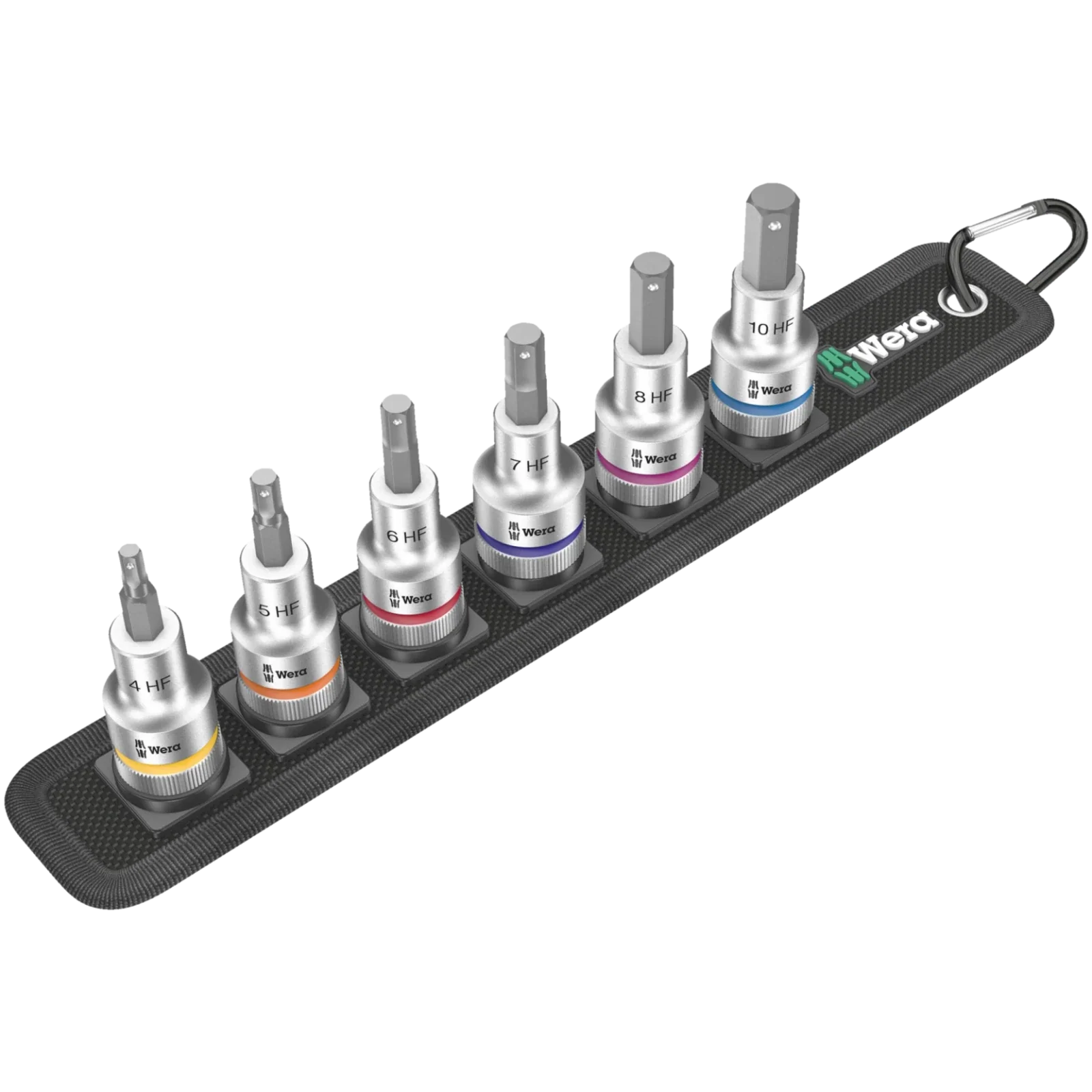 Wera Belt C 2 In-Hex Hf Bit-Socket Set 1/2" Metric Zyklop 6Pc